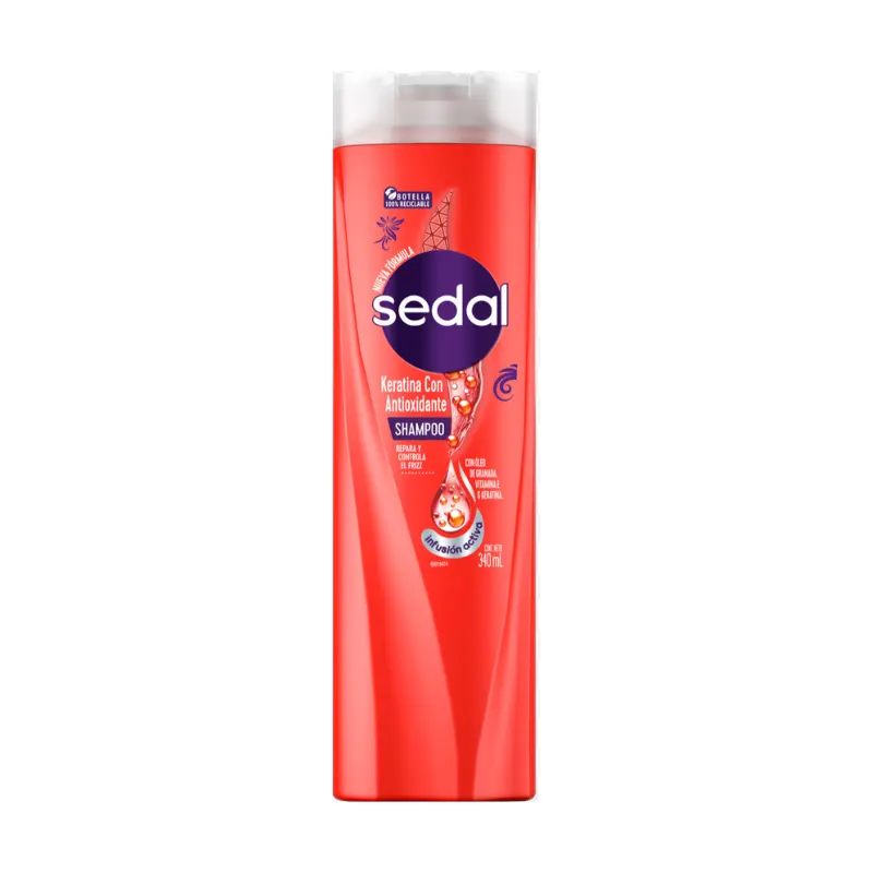 Shampoo sedal keratina con antioxidante 340 ml-unidad